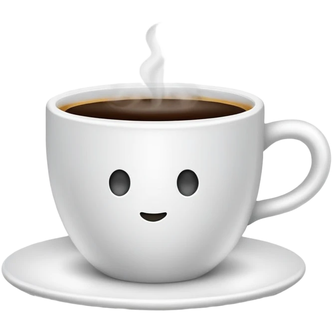 coffee cup with steam emoji