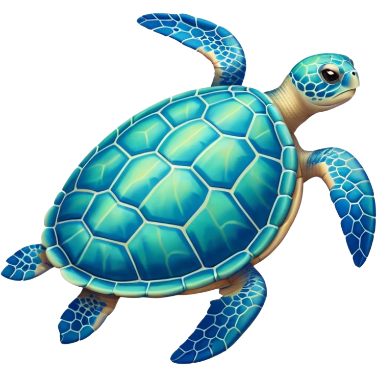 Pastel sea turtle emoji