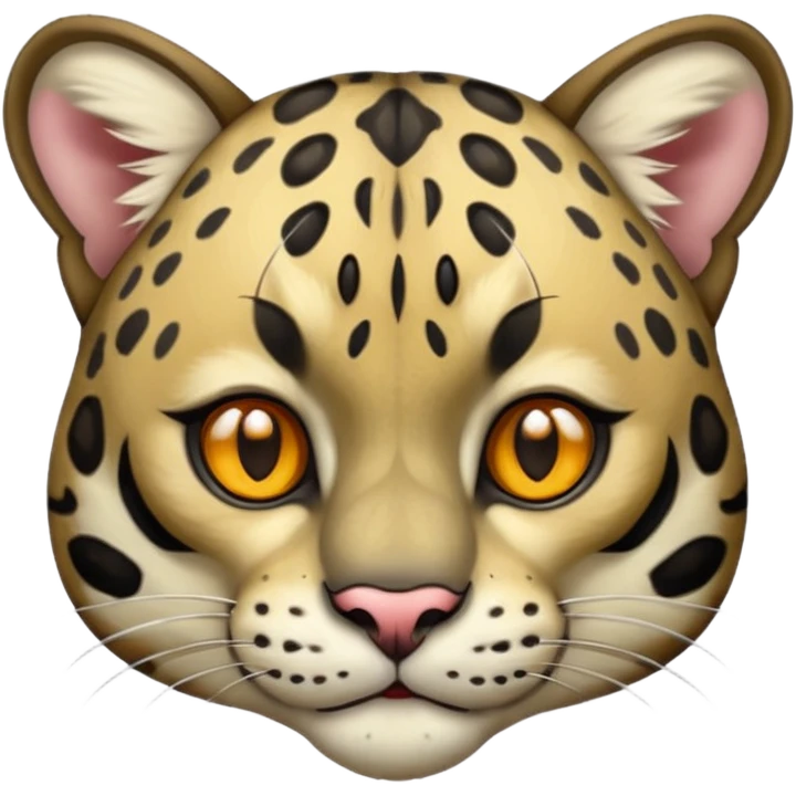 A clouded leopard face emoji emoji