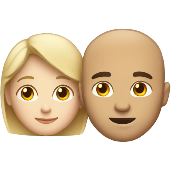 White couple hug emoji