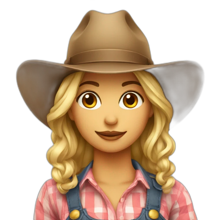 country girl with a hat emoji