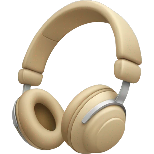 beige apple headphones with beige bows emoji