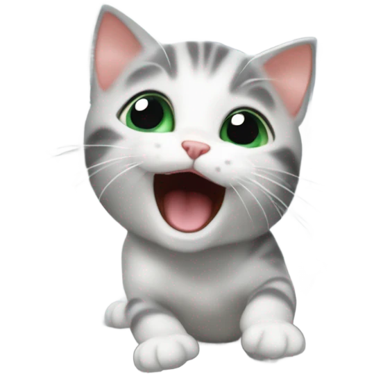 Little kitty wrecking a big city emoji
