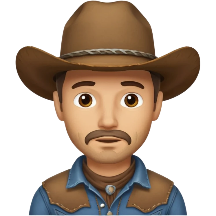 no hat cow boy emoji