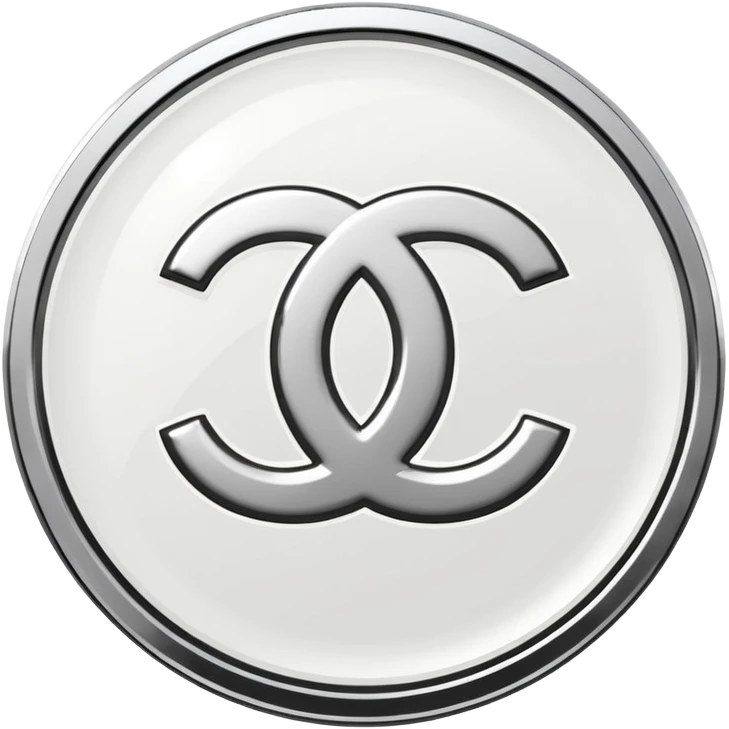 Chanel white coins emoji