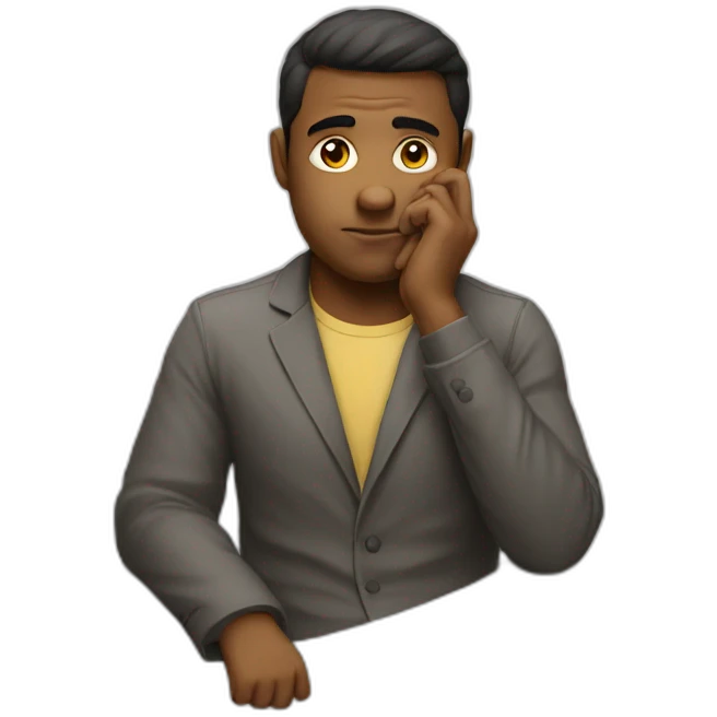 thinking man with ? emoji