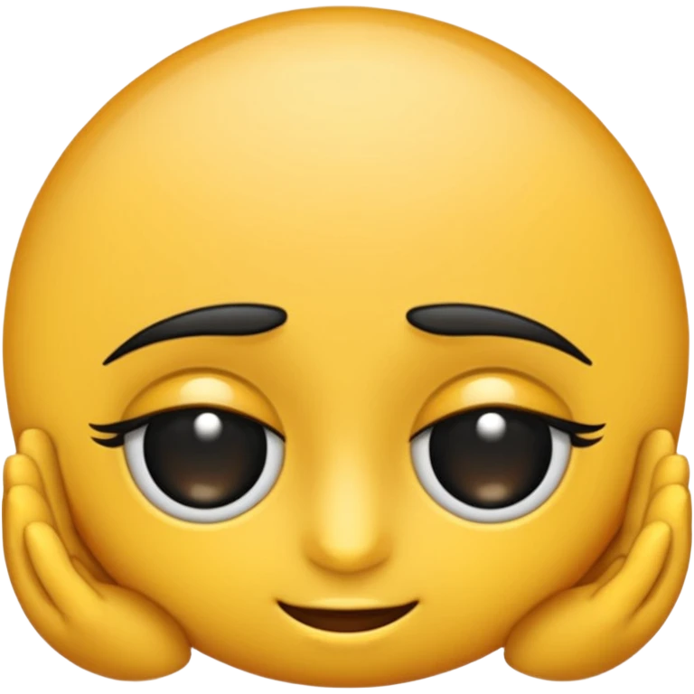 Un emoji de dos ojos grandes y expresivos, con pupilas negras y un ligero brillo. El estilo debe ser simple y limpio, con un contorno suave. El fondo es transparente emoji