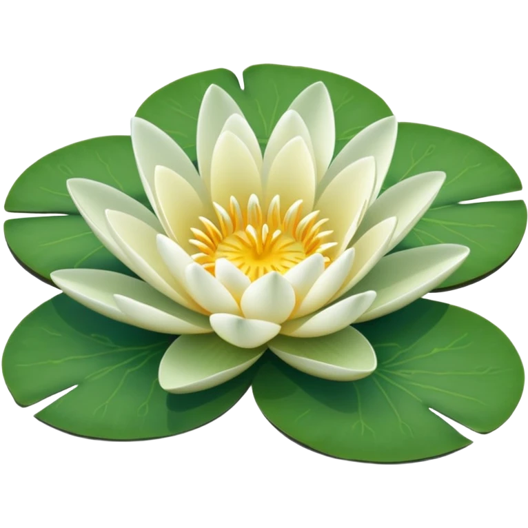 white water lily circle leaf emoji