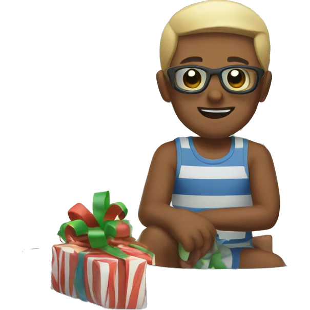 Summer Christmas scene  emoji
