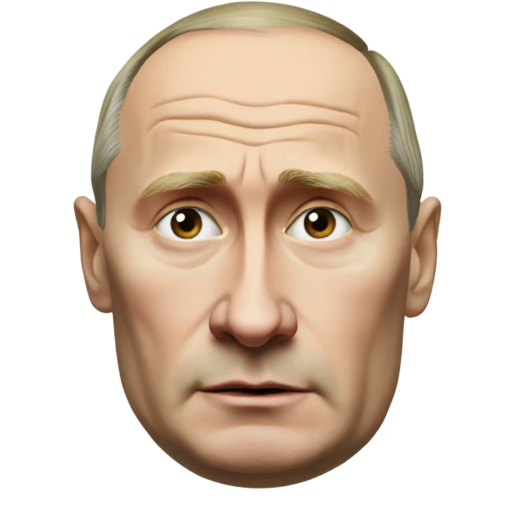 sad putin photorealistic serious emoji