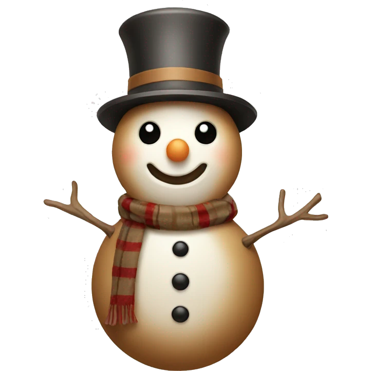 Light brown snowman emoji
