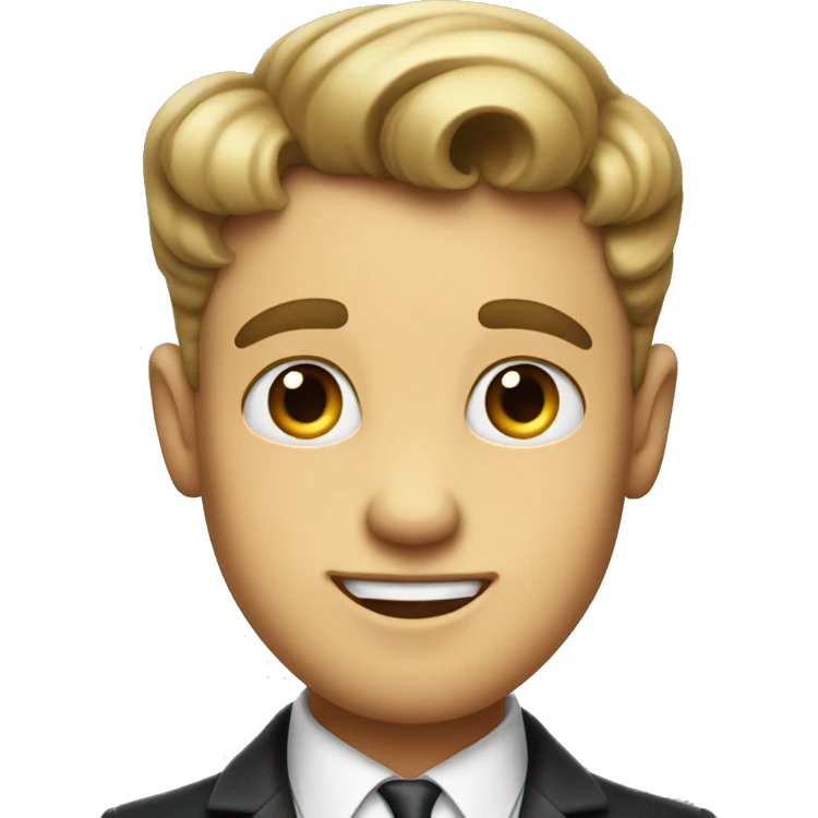 1950s cartoon style classy boy with arms emoji