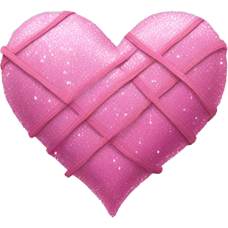Pink sparkle heart multiple hearts with bandages emoji