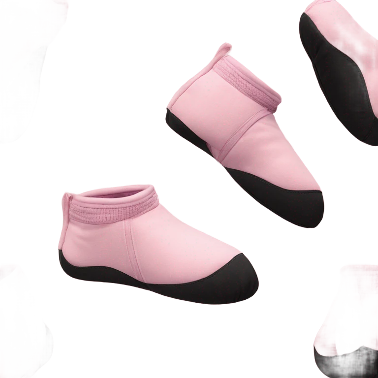 pink with black sole bloch ballet warm up booties emoji