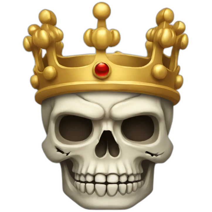 Skull king crown emoji