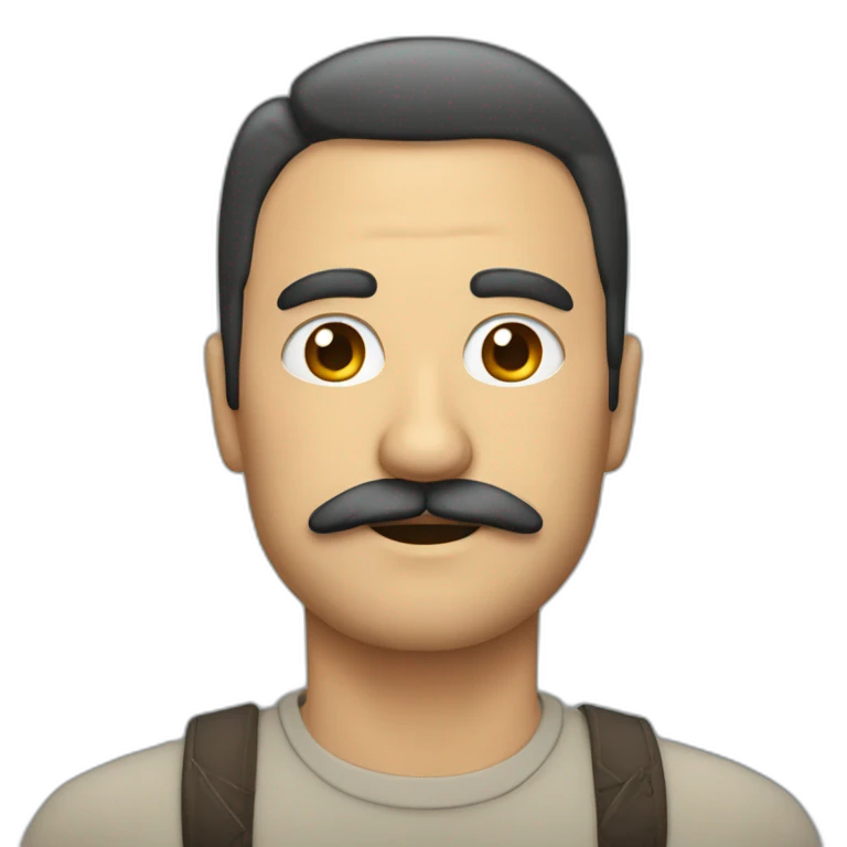 Hombre con bigotes de 30 años emoji