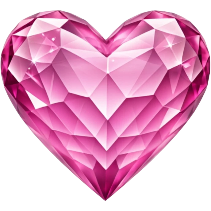 Pink crystals heart upsidedown  emoji