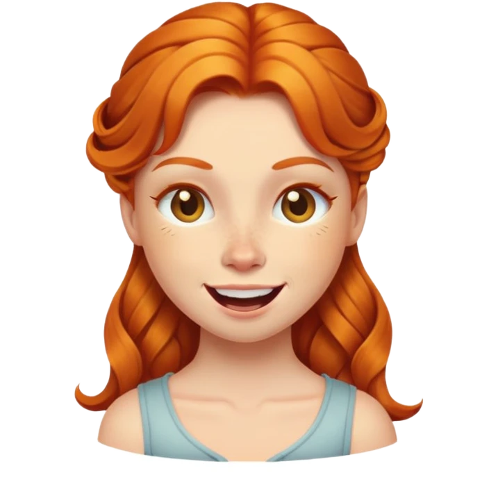 ginger girl winking  emoji