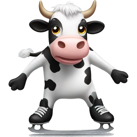 cow figure skating emoji
