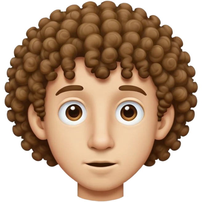 naso grande e ragazzo riccio emoji