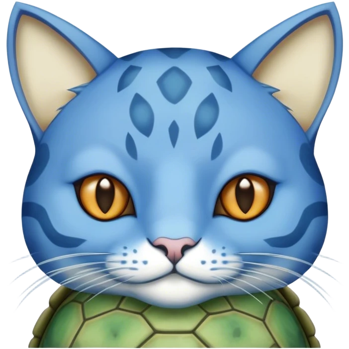 Blue turtle cat emoji