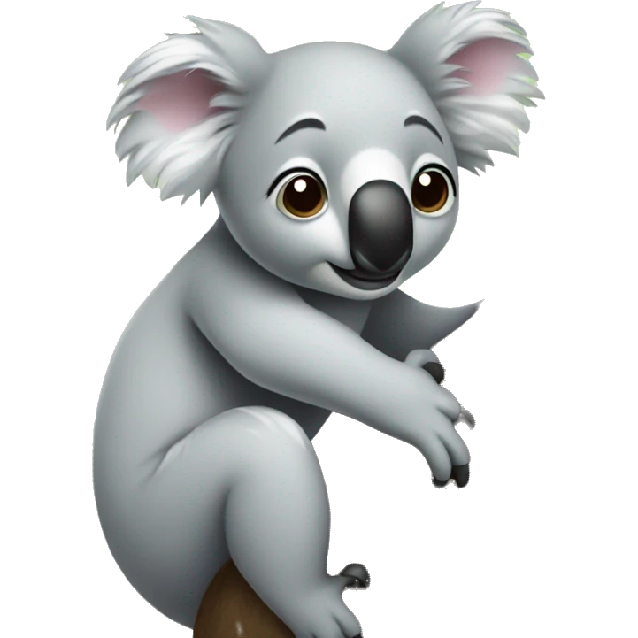 Koala hugging a tree emoji