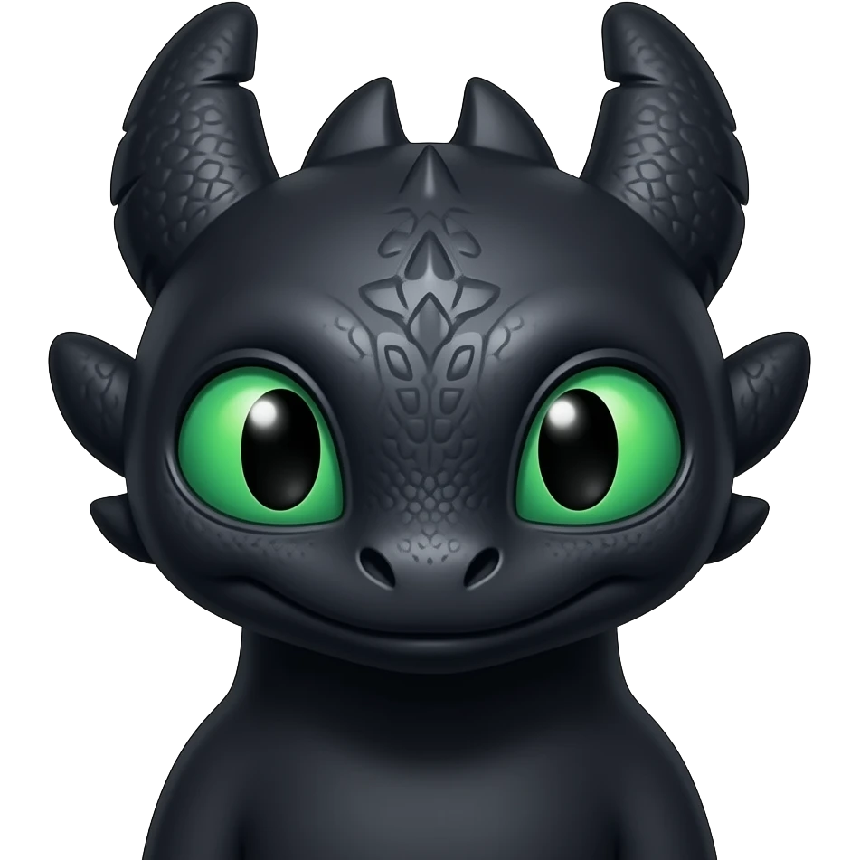 Night furry from how to train ur dragon with green green eyes emoji