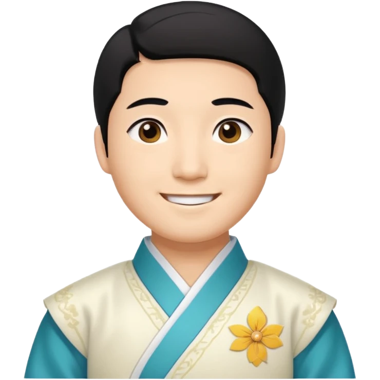 man in white hanbok emoji