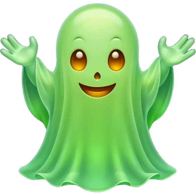 cute green ghost emoji