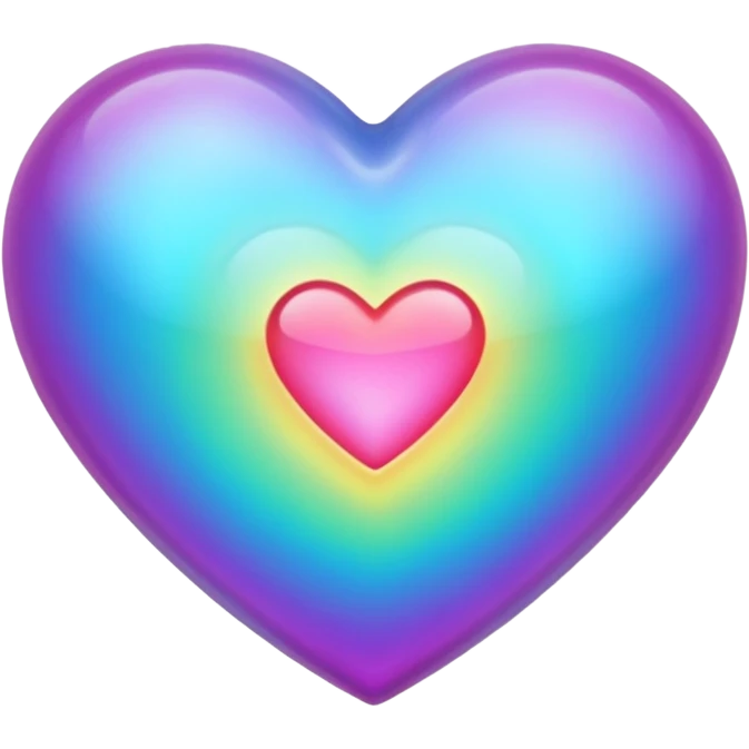 Iridescent heart emoji