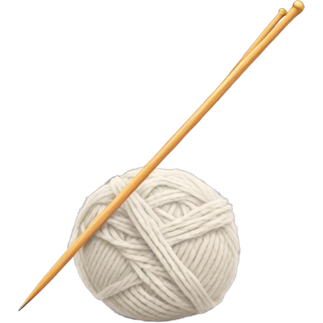 ball of yarn with knitting needles emoji