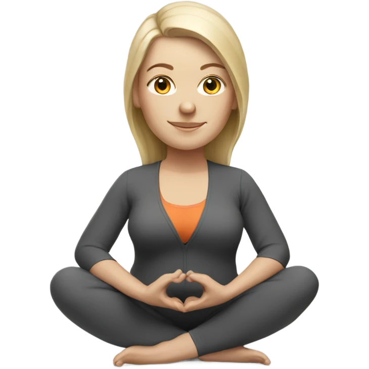 white woman in yoga suit emoji