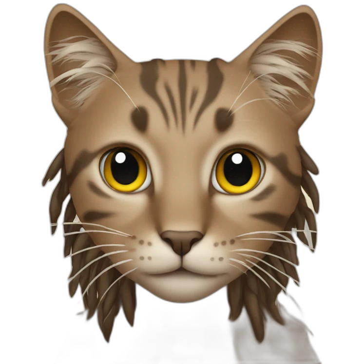 cat with dreads emoji