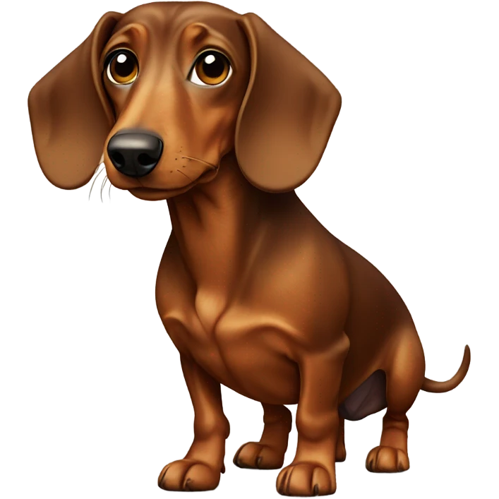 Brown dachshund  emoji