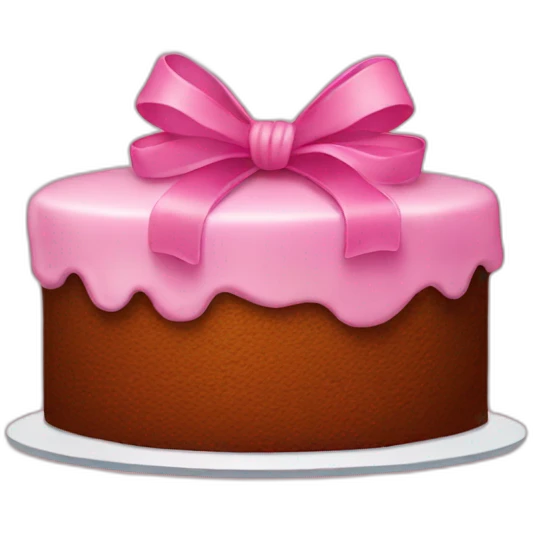Cake with bow emoji
