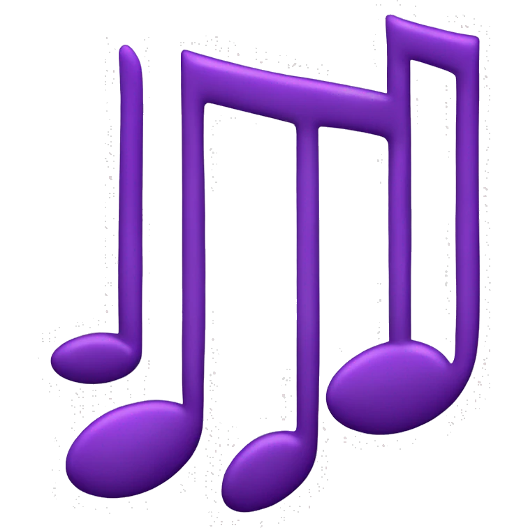 purple music note itunes emoji