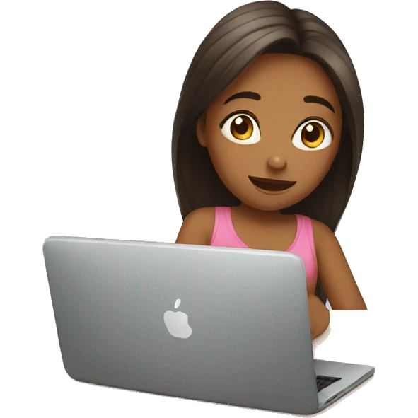 girl searching about art online emoji