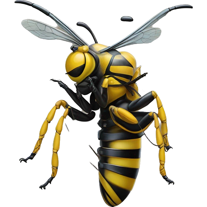 Wasp diver in Dior Gucci Hermes leather straps, oil paint, mysterious antennas, spectacular insect, intricate legs, masterpiece portrait , odd perspective, beautiful, desirable, logical emoji