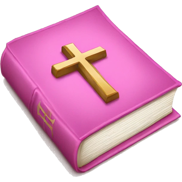 Pink cross bible emoji