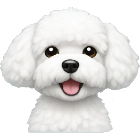 bichon frise in a bathtub, emoji
