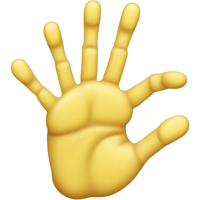 yellow Hand with 6 fingers emoji