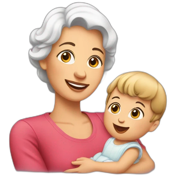 Mamie et bébé emoji