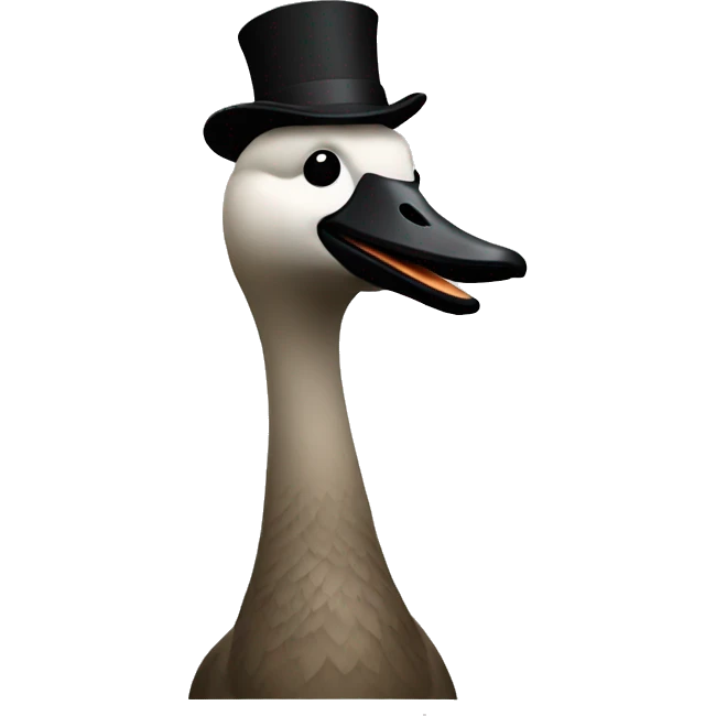 goose with a beard emoji