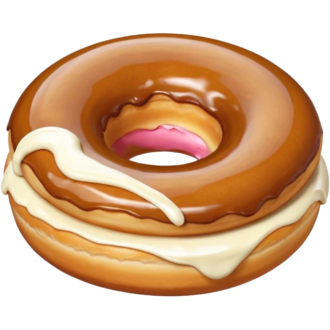 Donut with cream coming out  emoji