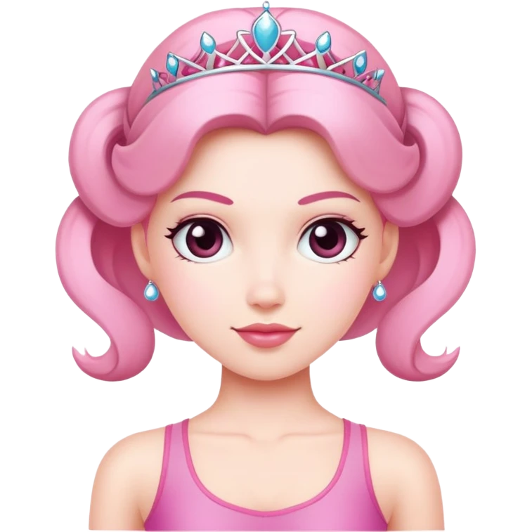 Pink Pilates white skin princess emoji