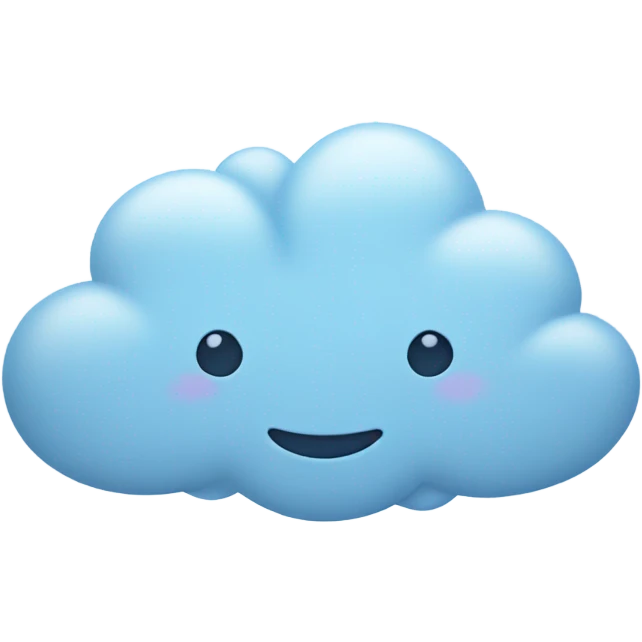 Pastel blue cloud emoji