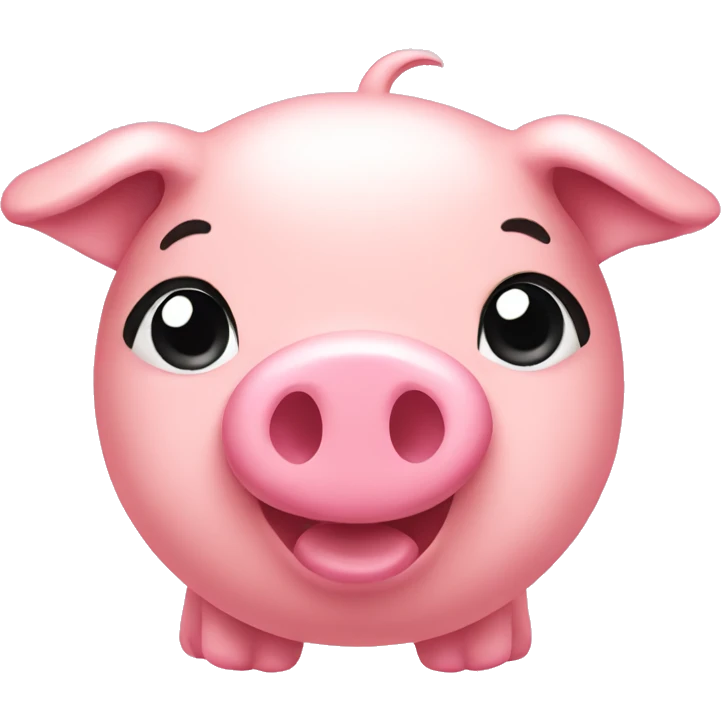 Pink piggy cute emoji