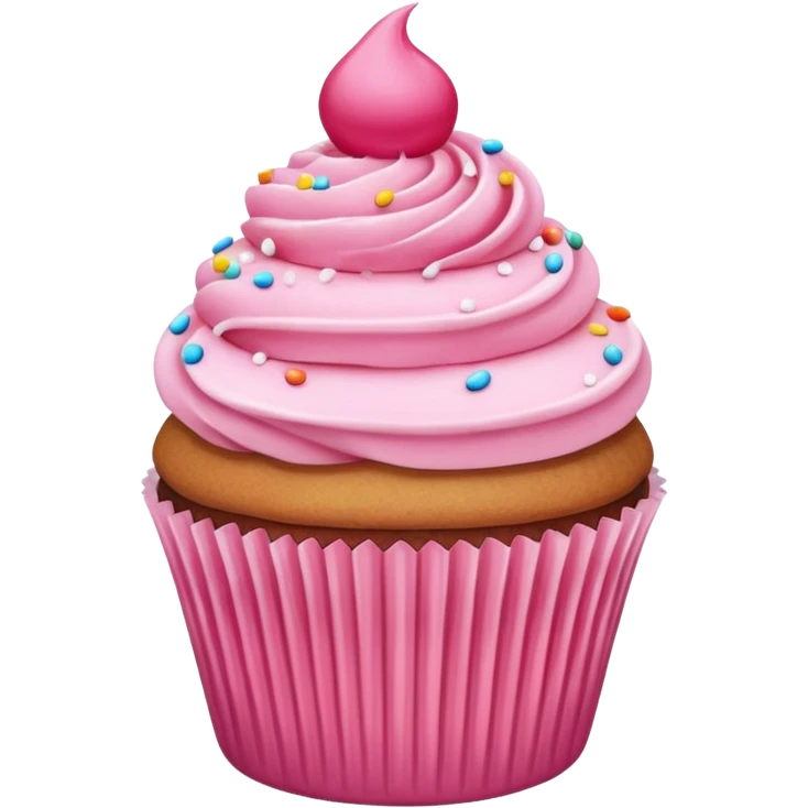 Cupcake with pink icing emoji