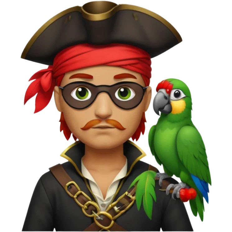pirate and parrot emoji