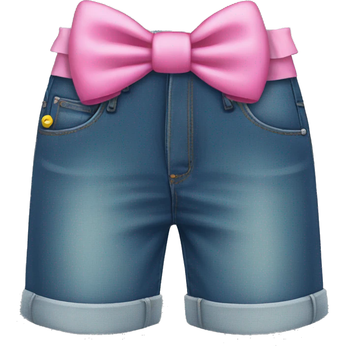 jorts with pink bow emoji